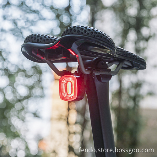 Universal Rechargeable LED Bicycle Tail Light - Red Square Lamp for Safety Riding